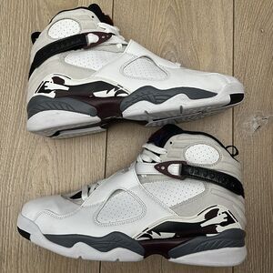 Air Jordan 8 Retro White Burgundy (B-Grade) Size 11.5 Women / 10 Men
